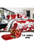 2 In 1 Special Offer, 8d Bed Sheet Exclusive Collection, Flannel Single Blanket Super Soft Assorted Colours And Assorted Design's 160x200cm, Ba04