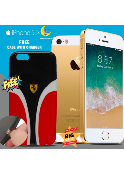 Apple iPhone 5S 16GB Free Ferrari Scuderia Red Hard Case For iPhone 5s With Charger