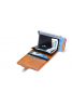 Automatic wallets PU leather business and credit card pop up mini slim wallet 14 cards holder