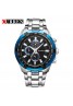 3 Pcs Curren Stainless Steel Watch For Men,8023,Silver blue