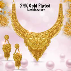  AH Gold Fashion 24K Gold Plated Indian Design Necklace Kite, FC3325