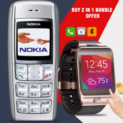 Buy 2 In 1 Bundle Offer, Nokia 1600, HPC W8 Smart Watch, 1600B