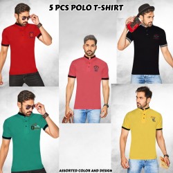 Mi Polo 5 Pcs Polo T-shirt assorted color and design, MI93