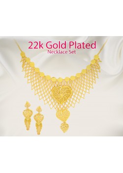 Milano 22K Gold Plated Necklace Set, ML1134