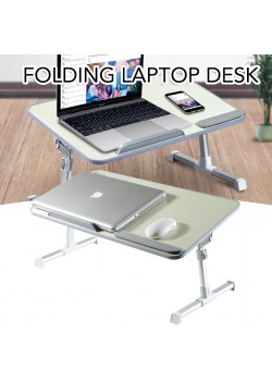 Folding Laptop Desk Notebook with Cooling Fan Adjustable Lift Table for Dining Working Study Desk