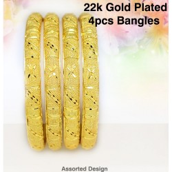 AH Gold Fashion 22k Gold Plated 4pcs Bangles, A70195