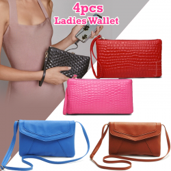 4pcs Assorted Color & Design Ladies Wallet, JJ55