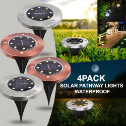 4Pack Solar Pathway Lights Waterproof Outdoor Solar Lights For Garden, Path, Yard, Walkway, SLR61
