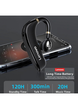 Lenovo HX106 Bluetooth 5.0 Headset Wireless Earphone Single Ear HiFi Sound Noise Reduction HD Call Sports Earhook Earbuds
