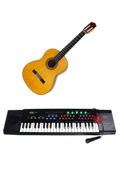 2 In 1 Bundle Offer String Guitar,Electronic Organ Piano For Kids