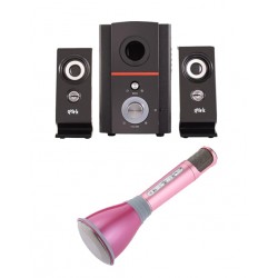 Wins Combo Offer, Spark 2.1 Channel Multimedia Speaker With Spark Multi-Functional Wireless Bluetooth Karaoke Mic