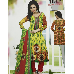 Tisha Cotton Printed Churidar Suits, T48006