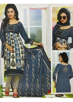 Tisha Cotton Printed Churidar Suits, T48011