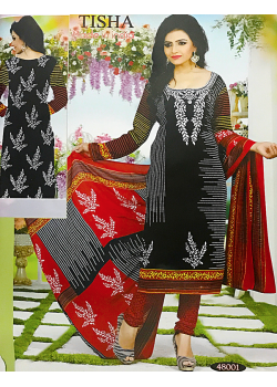 Tisha Cotton Printed Churidar Suits, T48001
