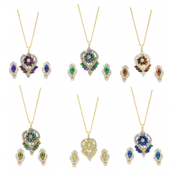 Buy 6 In 1 Milano Love Stone Shape Fashion Jewellery Set, TK88
