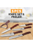 Epsilon 5 Pcs Knife Set & Peeler, EN3745