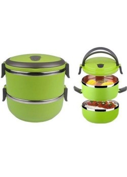Colored hot sale stainless steel 2 layer korean lunch box, GPF002