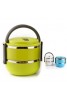 Colored hot sale stainless steel 2 layer korean lunch box, GPF002