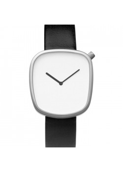 Tomi Trendy Fashion Genuine Leather Watch For Women, UM7, Black White
