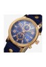 Curren Leather Band Watch For Men, 8199, Blue