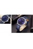 Curren Sports Leather Fashion Watch For Men, M8233,  Blue