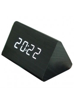 Multi Function Led Wooden Digital Alarm Clock With Temperature, Date And Sound Control, LED011