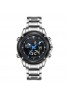 Naviforce Dial Men Fashion Military Stainless Steel Date Sports Quartz Watch, 9050