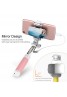 Rock Mini Selfie Stick With Wire Control & 90 Degree Rotatable Mirror, RCK3 