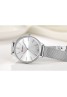 Curren Stainless Steel Wristwatch Bracelet Quartz For Women, 9022, Silver